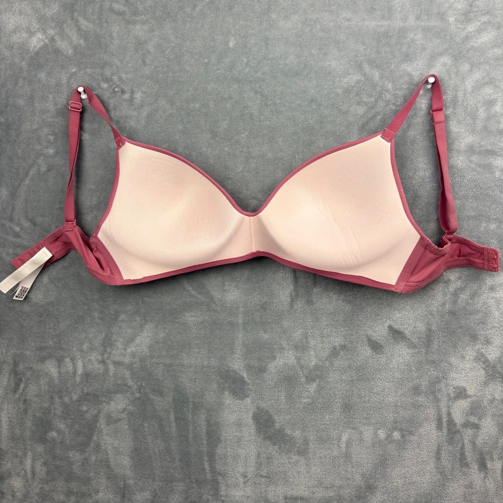 PINK Victoria's Secret Wear Everywhere Wireless Push Up Bra 34D Rose Pink Lounge - Picture 6 of 8